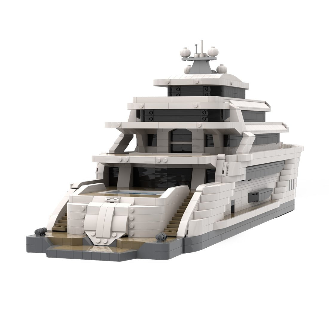 MOC - 154458 Large Super Luxury Yacht Klemmbausteine - LesDiy - Klemmbausteine