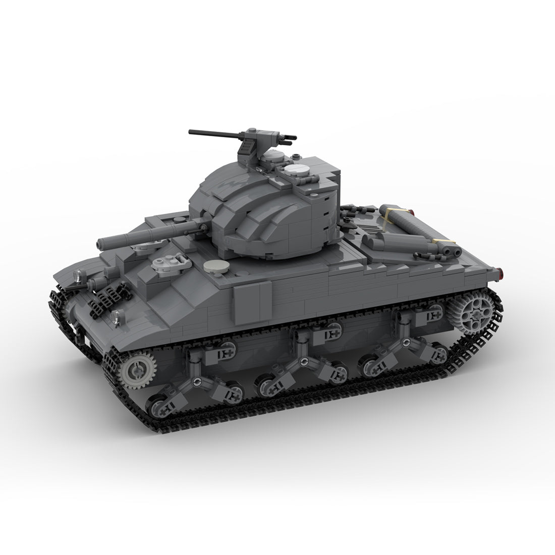 MOC - 154688 M4A2 - 75 Sherman Klemmbausteine - LesDiy - Klemmbausteine