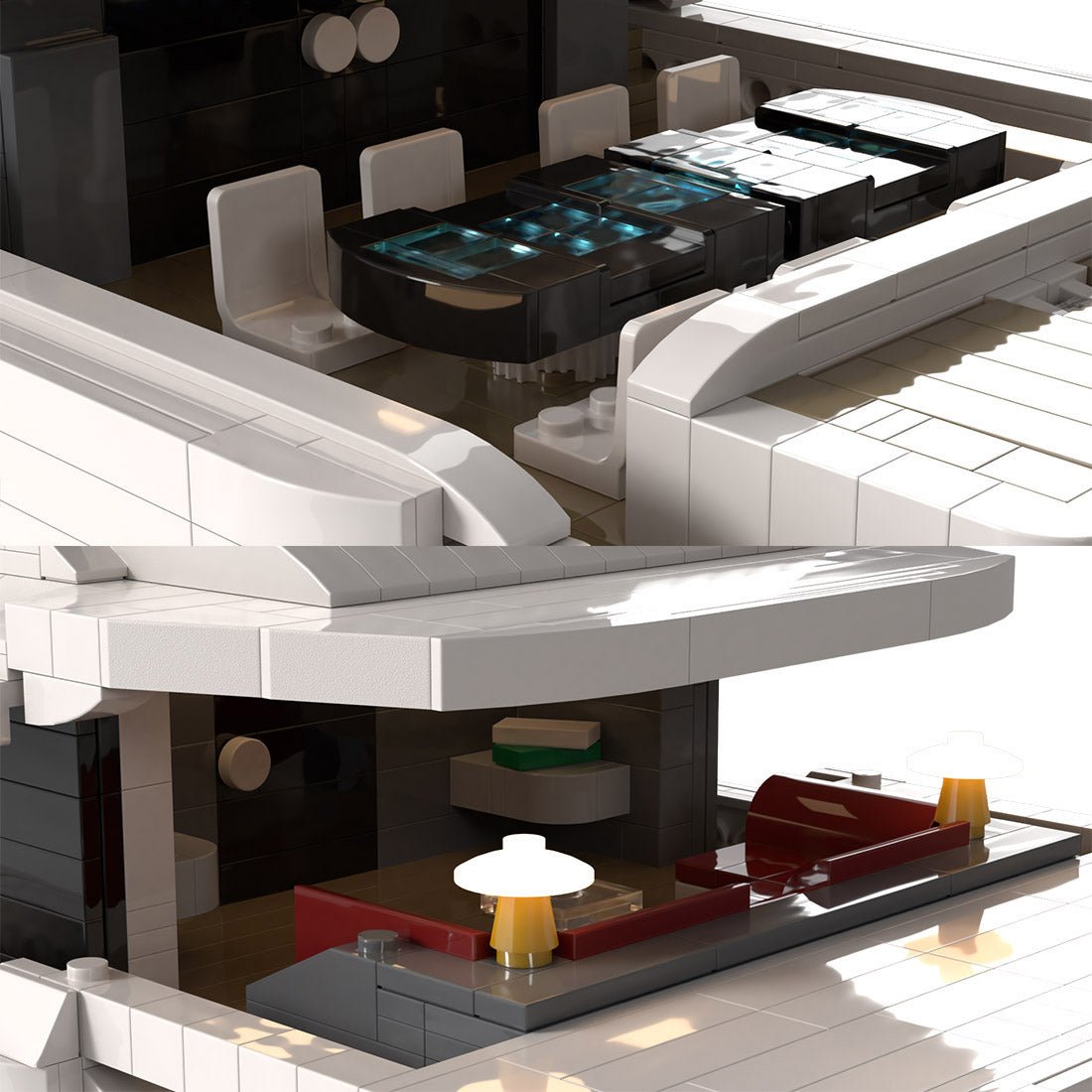 MOC - 157092 Super - Luxusyacht Klemmbausteine - LesDiy - Klemmbausteine