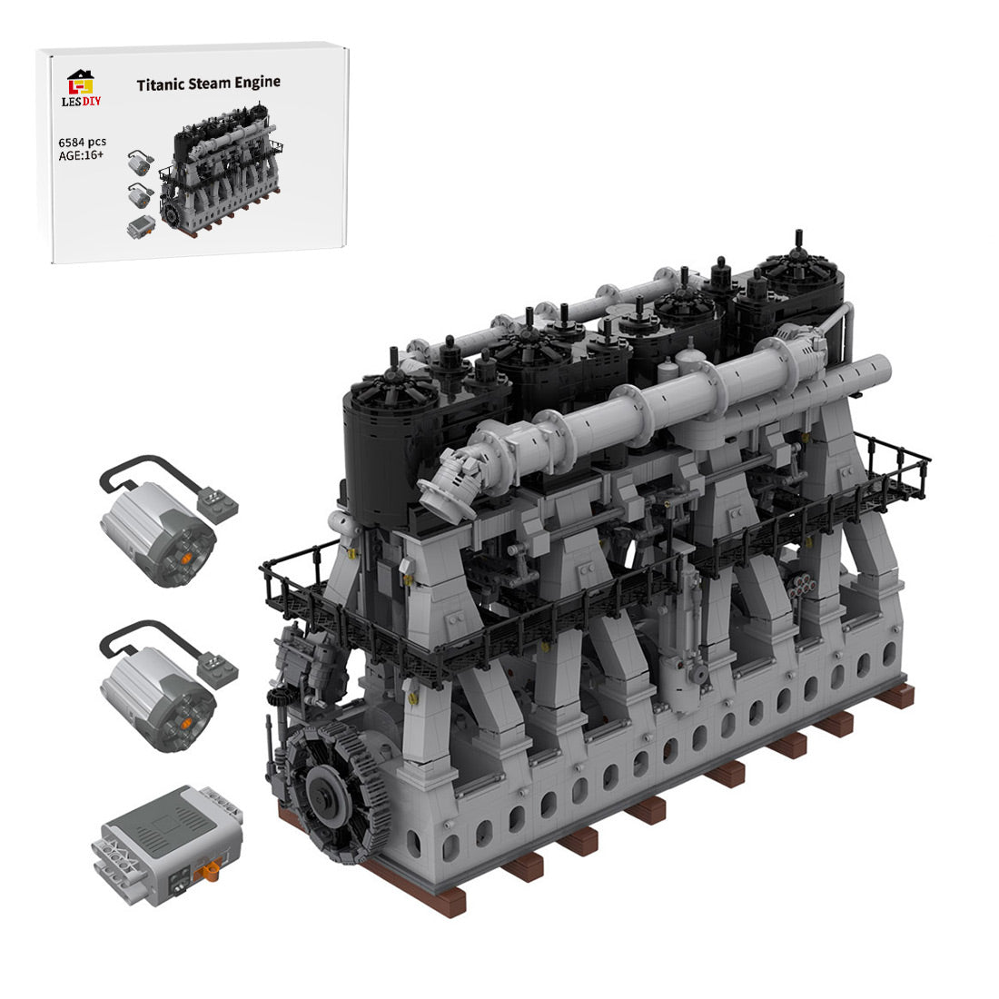 MOC - 157380 Titanic - Kolbendreifach Klemmbausteine - LesDiy - Klemmbausteine