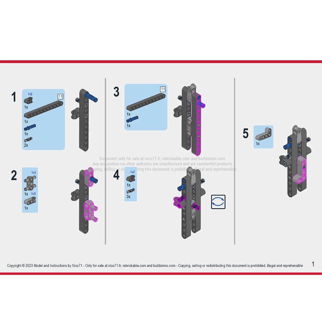 MOC - 157730+MOC - 164704 Three Cylinder Pneumatic Engine & Manual Air Pump Klemmbausteine - LesDiy - Klemmbausteine