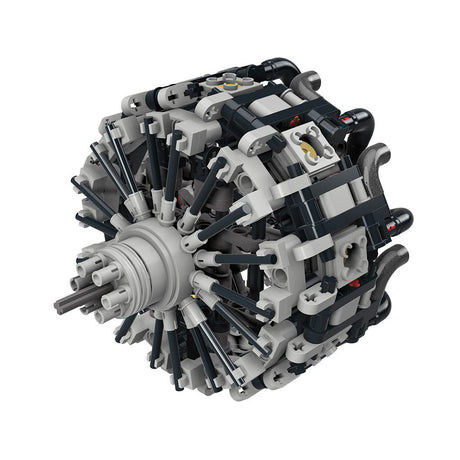 MOC - 158931 9 Cylinder Radial Engine Klemmbausteine - LesDiy - Klemmbausteine