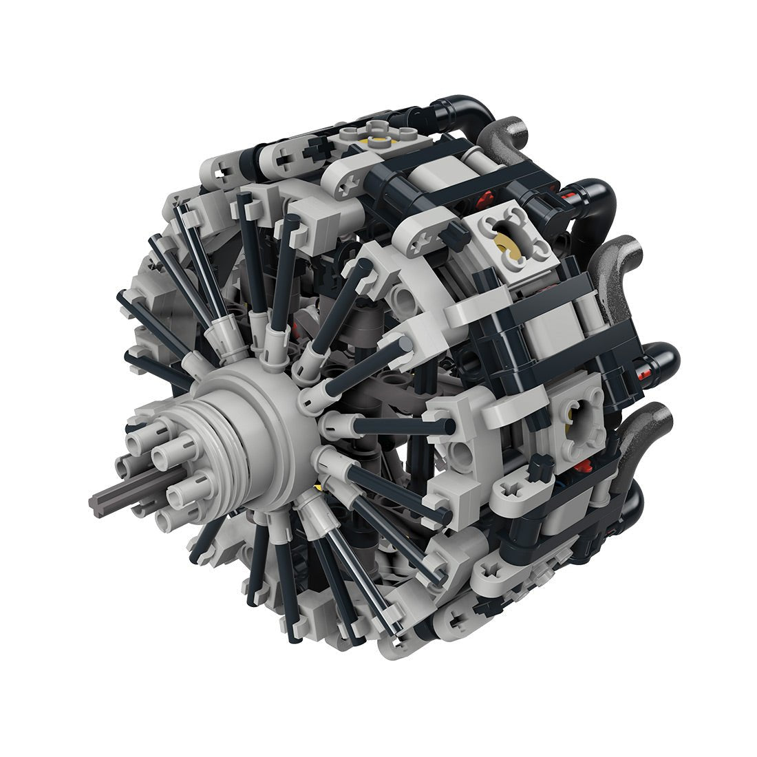 MOC - 158931 9 Cylinder Radial Engine Klemmbausteine - LesDiy - Klemmbausteine