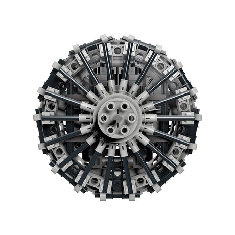 MOC - 158931 9 Cylinder Radial Engine Klemmbausteine - LesDiy - Klemmbausteine