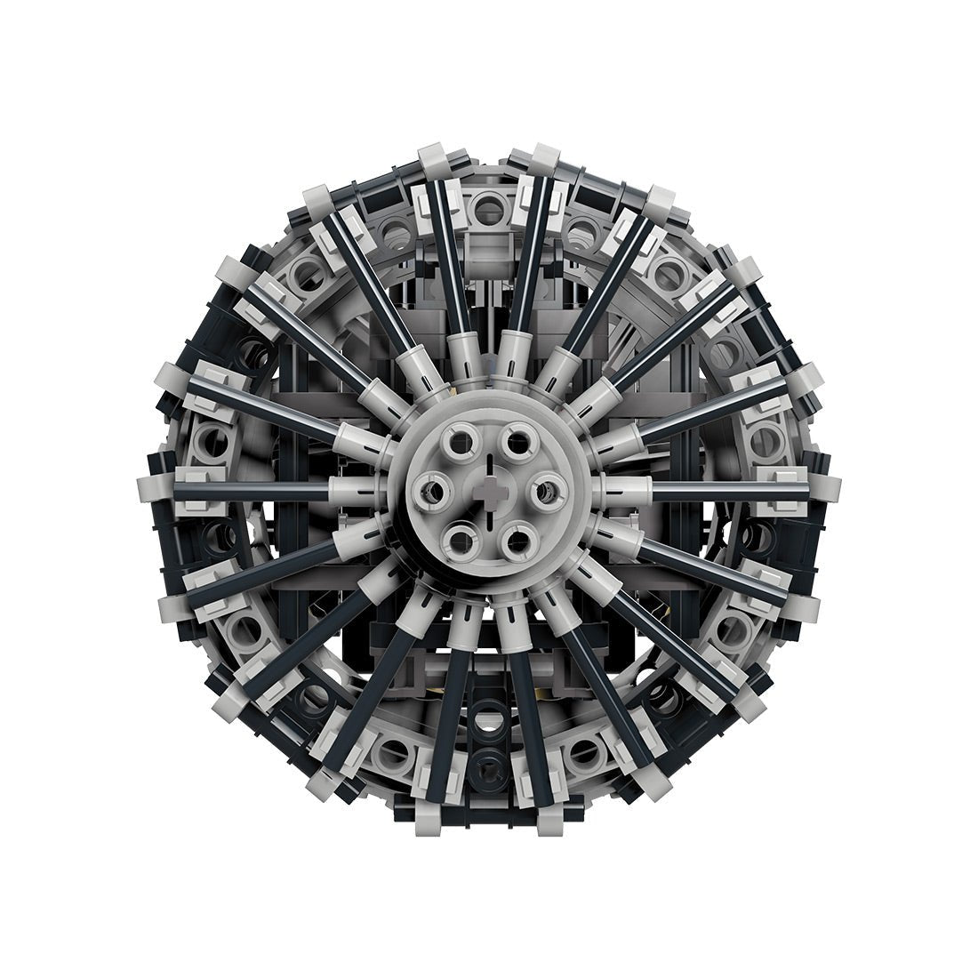 MOC - 158931 9 Cylinder Radial Engine Klemmbausteine - LesDiy - Klemmbausteine