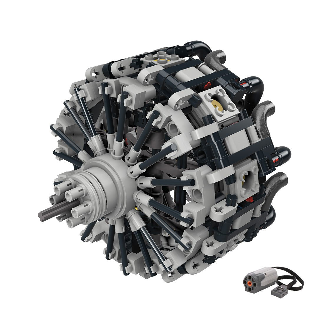 MOC - 158931 9 Cylinder Radial Engine Klemmbausteine - LesDiy - Klemmbausteine