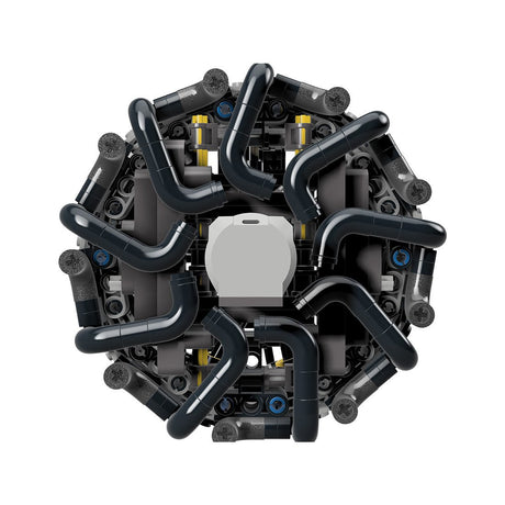 MOC - 158931 9 Cylinder Radial Engine Klemmbausteine - LesDiy - Klemmbausteine