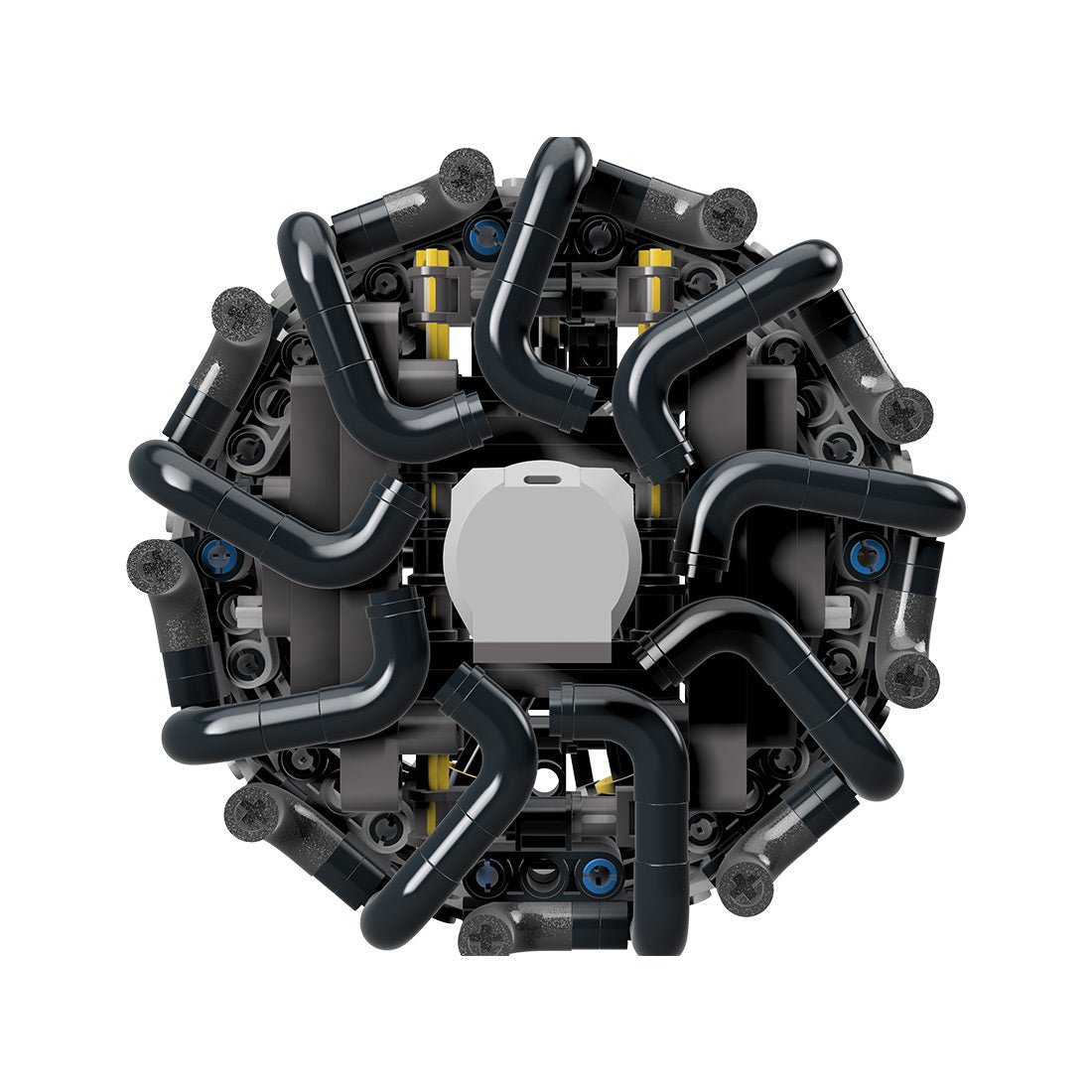 MOC - 158931 9 Cylinder Radial Engine Klemmbausteine - LesDiy - Klemmbausteine