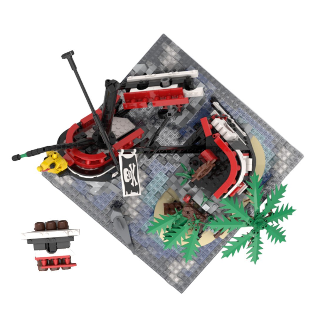 MOC - 159152 Shipwreck Island Remake Klemmbausteine - LesDiy - Klemmbausteine