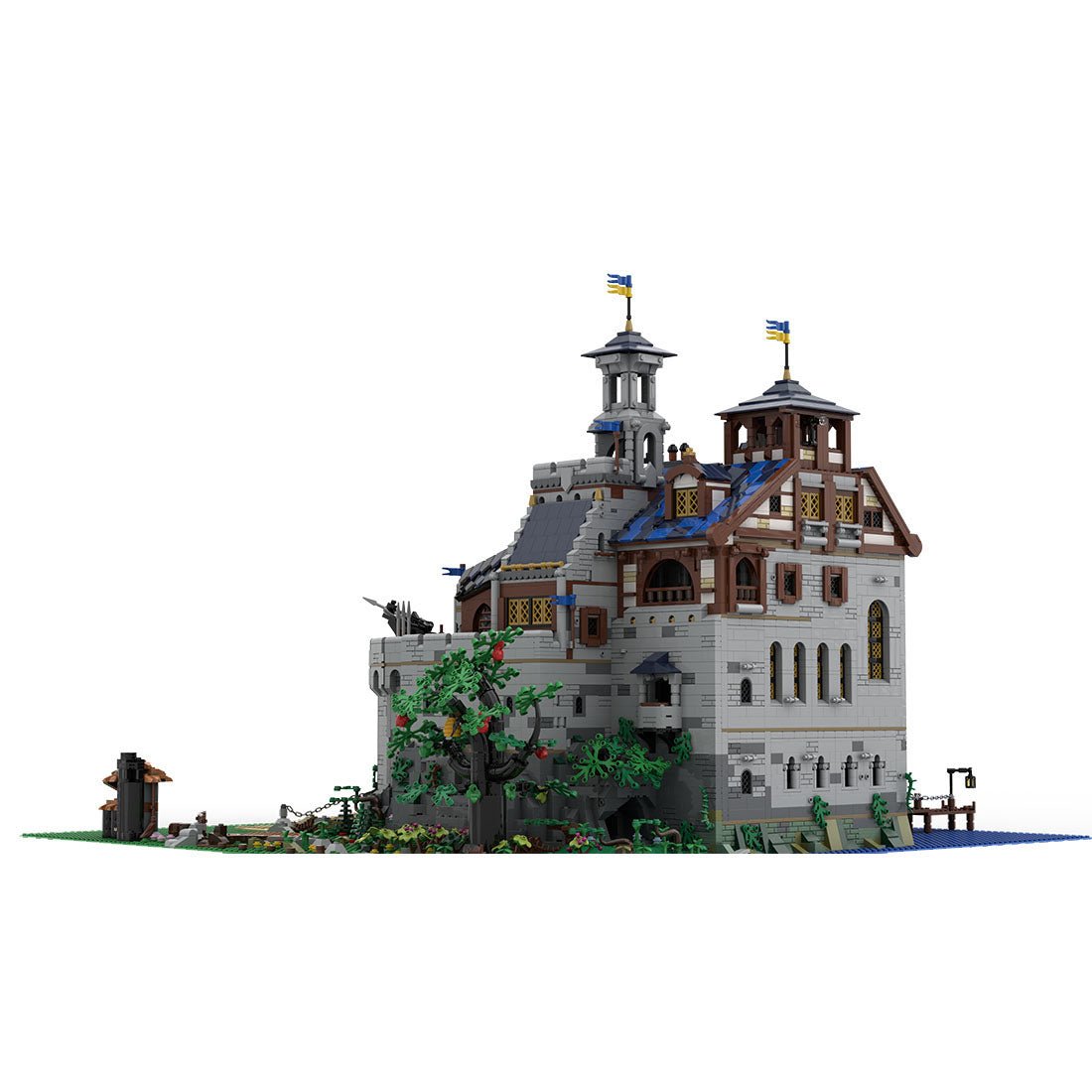 MOC - 161565 Mittelalterliches Falkenkönigschloss Klemmbausteine - LesDiy - Klemmbausteine