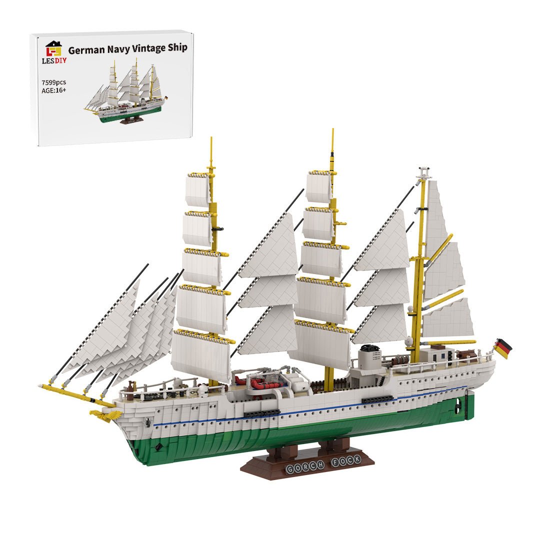 MOC - 162206 Gorch Fock Klemmbausteine - LesDiy - Klemmbausteine