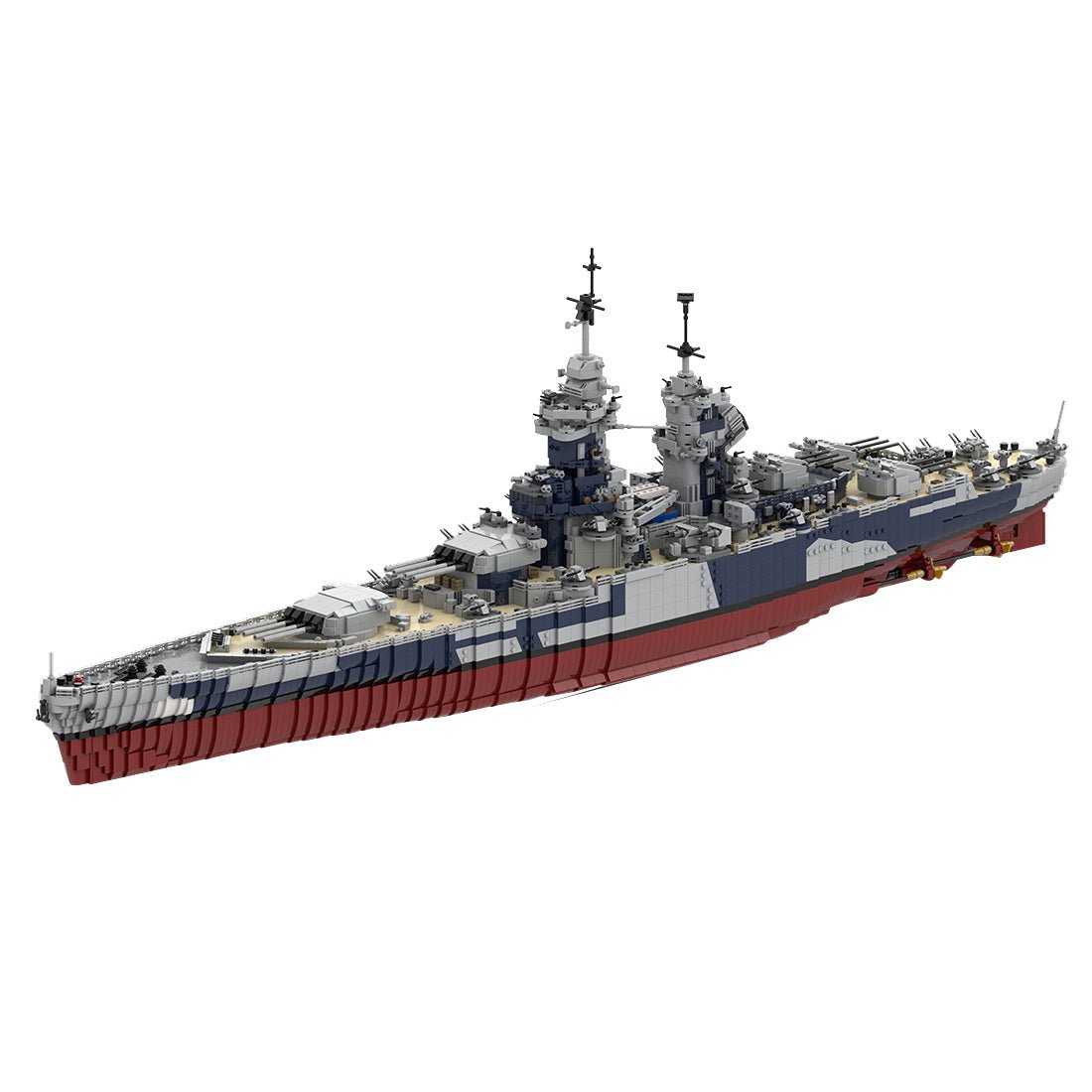 MOC - 163300 1/200 French Battleship Richelieu Klemmbausteine - LesDiy - Klemmbausteine