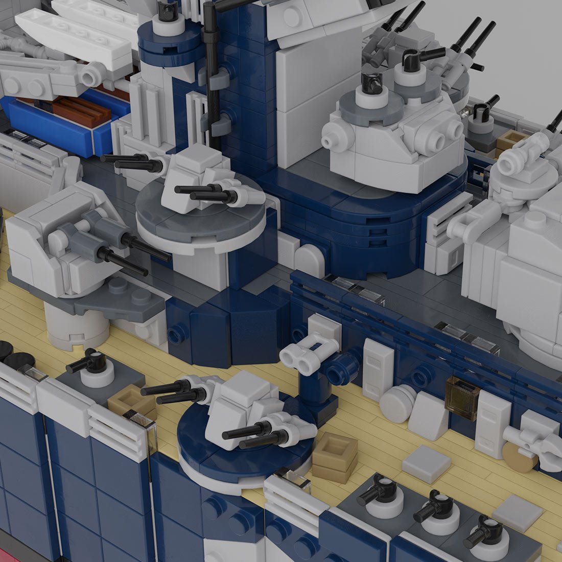 MOC - 163300 1/200 French Battleship Richelieu Klemmbausteine - LesDiy - Klemmbausteine