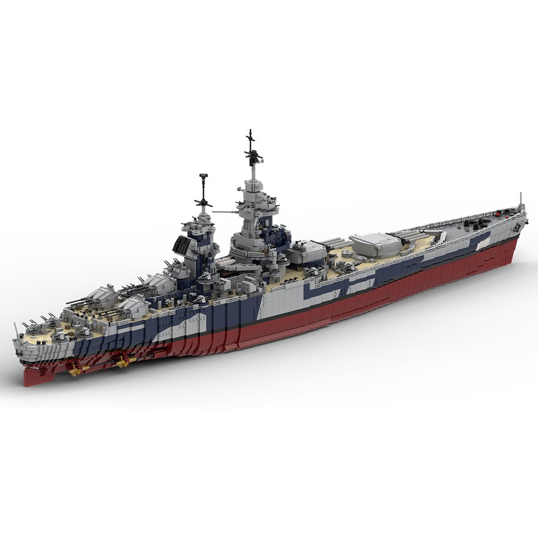 MOC - 163300 1/200 French Battleship Richelieu Klemmbausteine - LesDiy - Klemmbausteine