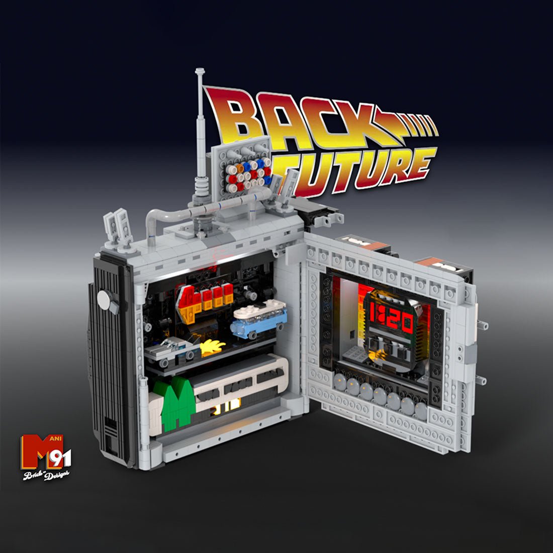 MOC - 163490 Doc Browns DeLorean - Fernbedienung Klemmbausteine - LesDiy - Klemmbausteine