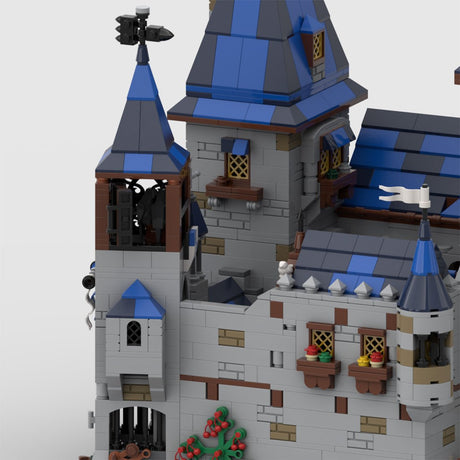 MOC - 163712 Black Falcon Eagle's Nest Castle Klemmbausteine - LesDiy - Klemmbausteine