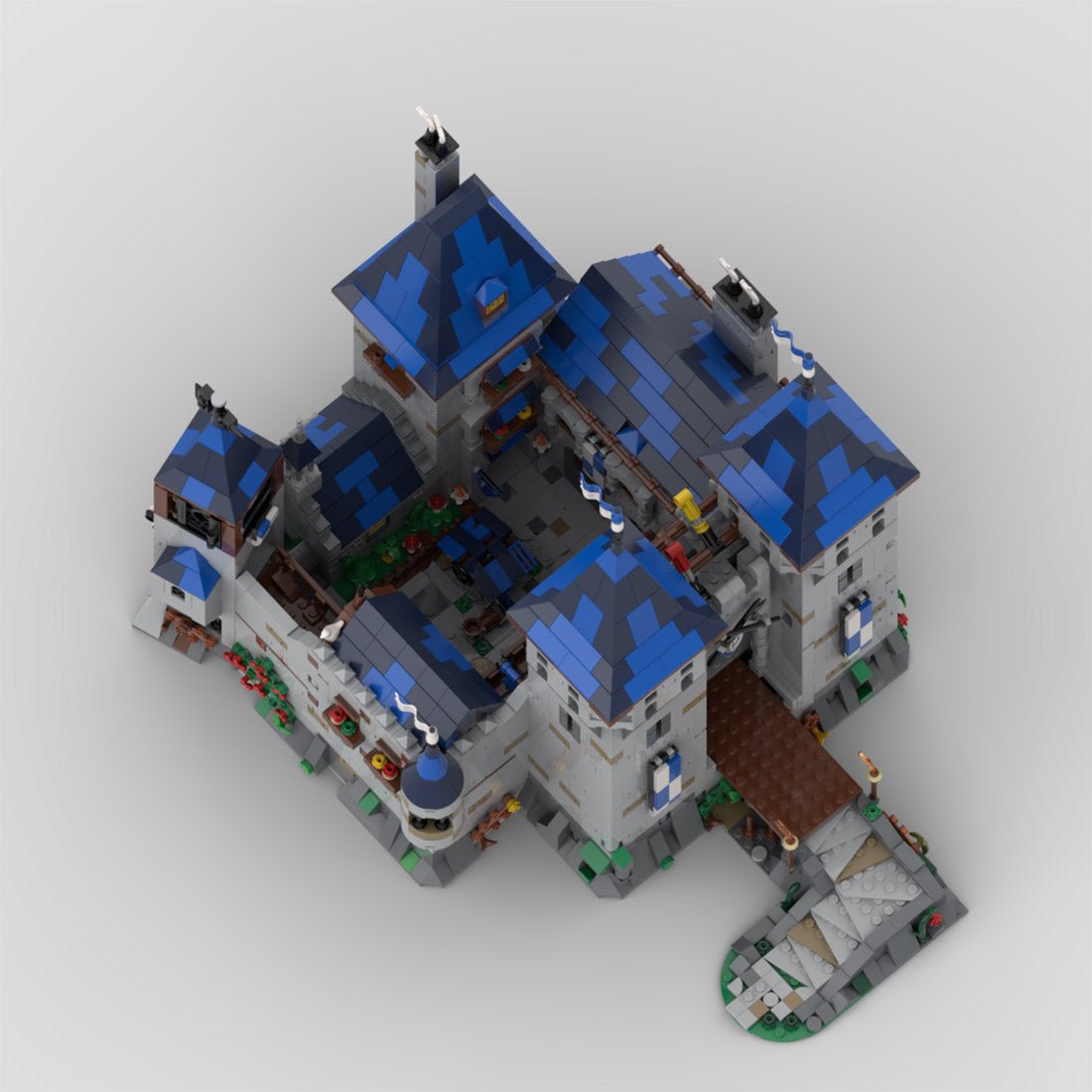 MOC - 163712 Black Falcon Eagle's Nest Castle Klemmbausteine - LesDiy - Klemmbausteine