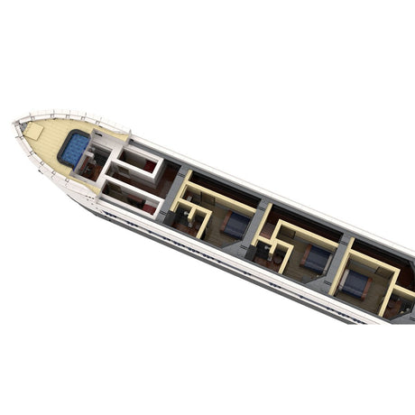 MOC - 164155 White Large Luxury Yacht Klemmbausteine - LesDiy - Klemmbausteine