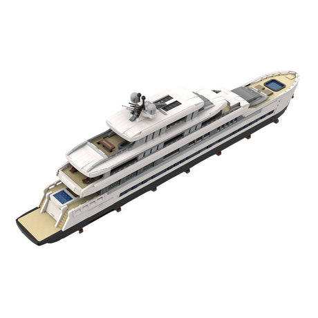 MOC - 164155 White Large Luxury Yacht Klemmbausteine - LesDiy - Klemmbausteine