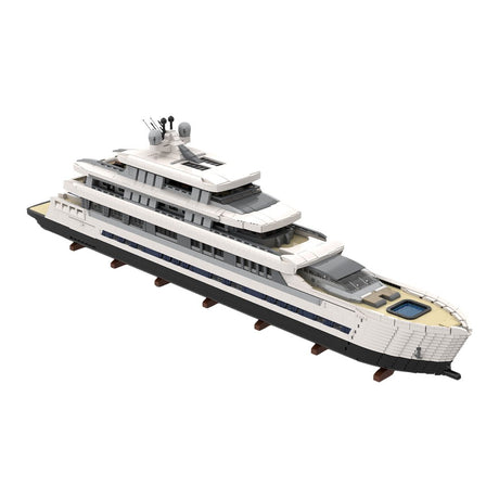 MOC - 164155 White Large Luxury Yacht Klemmbausteine - LesDiy - Klemmbausteine