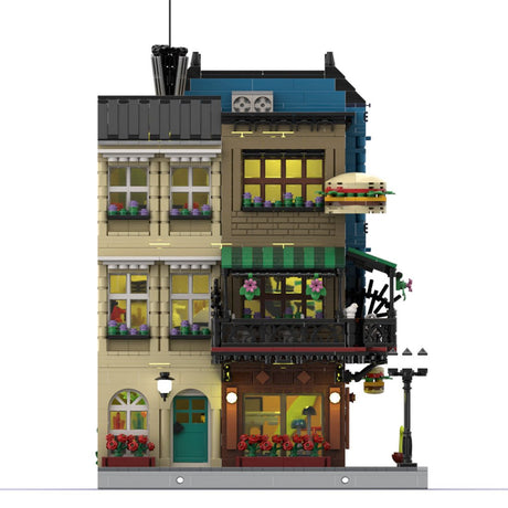 MOC - 165373 New Orleans Hamburger Joint Klemmbausteine - LesDiy - Klemmbausteine