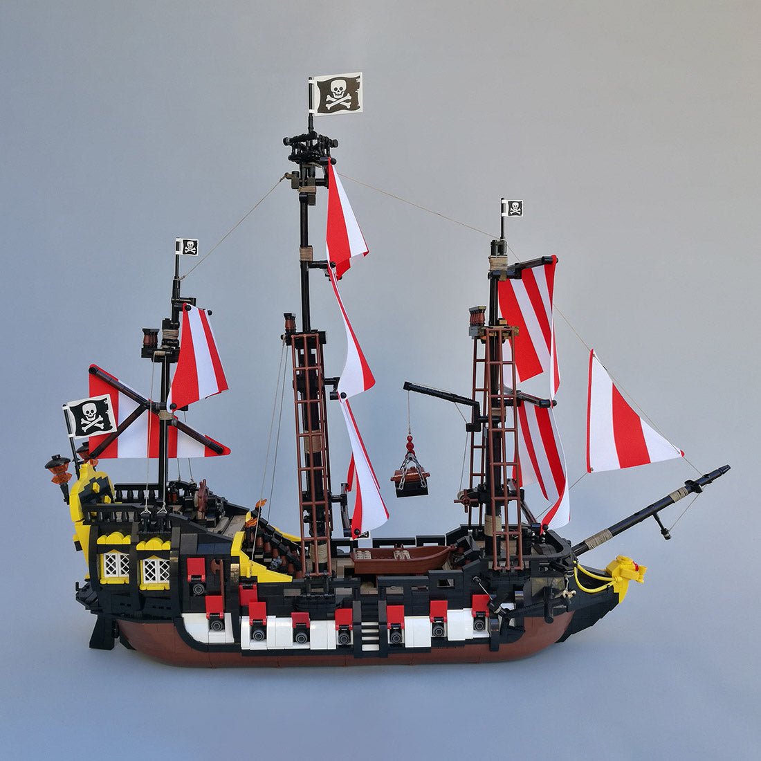 MOC - 166879 Medieval Barracuda - ship Klemmbausteine(ohne Segel) - LesDiy - Klemmbausteine
