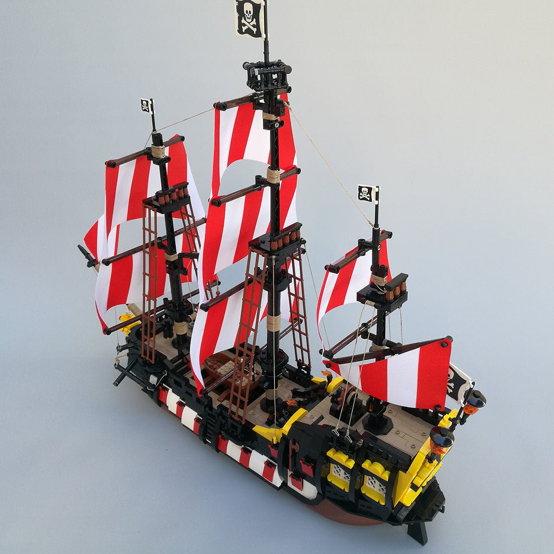 MOC - 166879 Medieval Barracuda - ship Klemmbausteine(ohne Segel) - LesDiy - Klemmbausteine