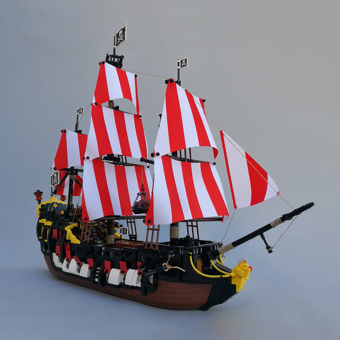 MOC - 166879 Medieval Barracuda - ship Klemmbausteine(ohne Segel) - LesDiy - Klemmbausteine