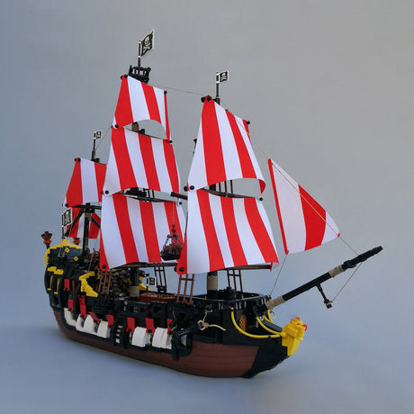 MOC - 166879 Medieval Barracuda - ship Klemmbausteine(ohne Segel) - LesDiy - Klemmbausteine