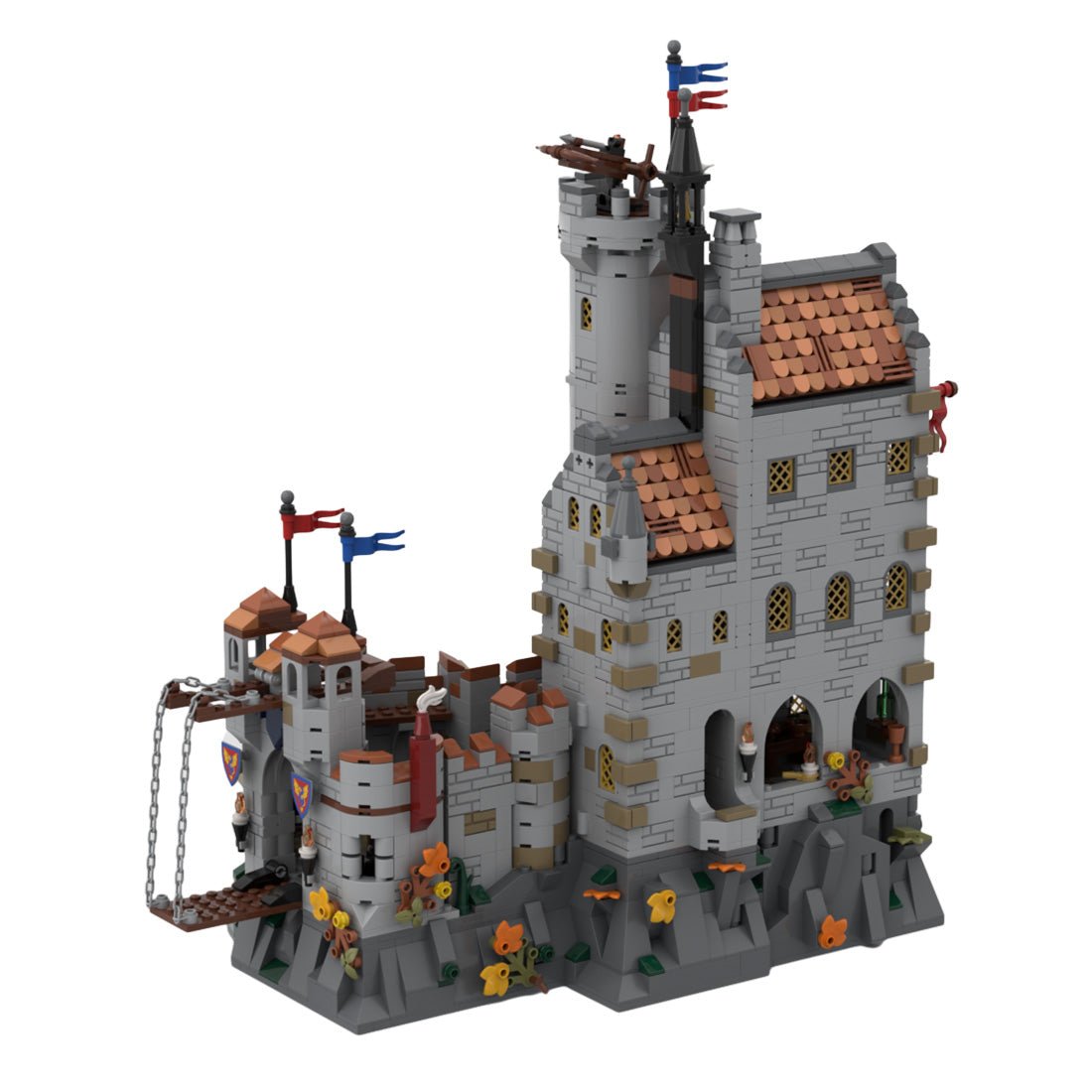 MOC - 167273 Black Knights - Dragon Slayers' Castle Klemmbausteine - LesDiy - Klemmbausteine