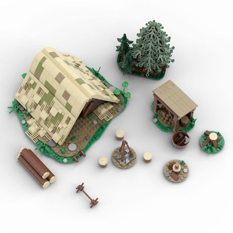 MOC - 173176 Medieval Woodcutter Lodge Klemmbausteine - LesDiy - Klemmbausteine