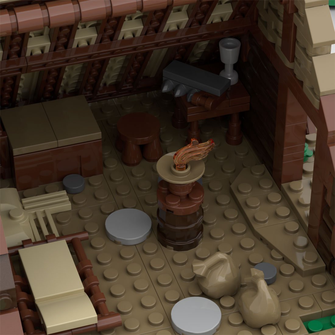 MOC - 173176 Medieval Woodcutter Lodge Klemmbausteine - LesDiy - Klemmbausteine