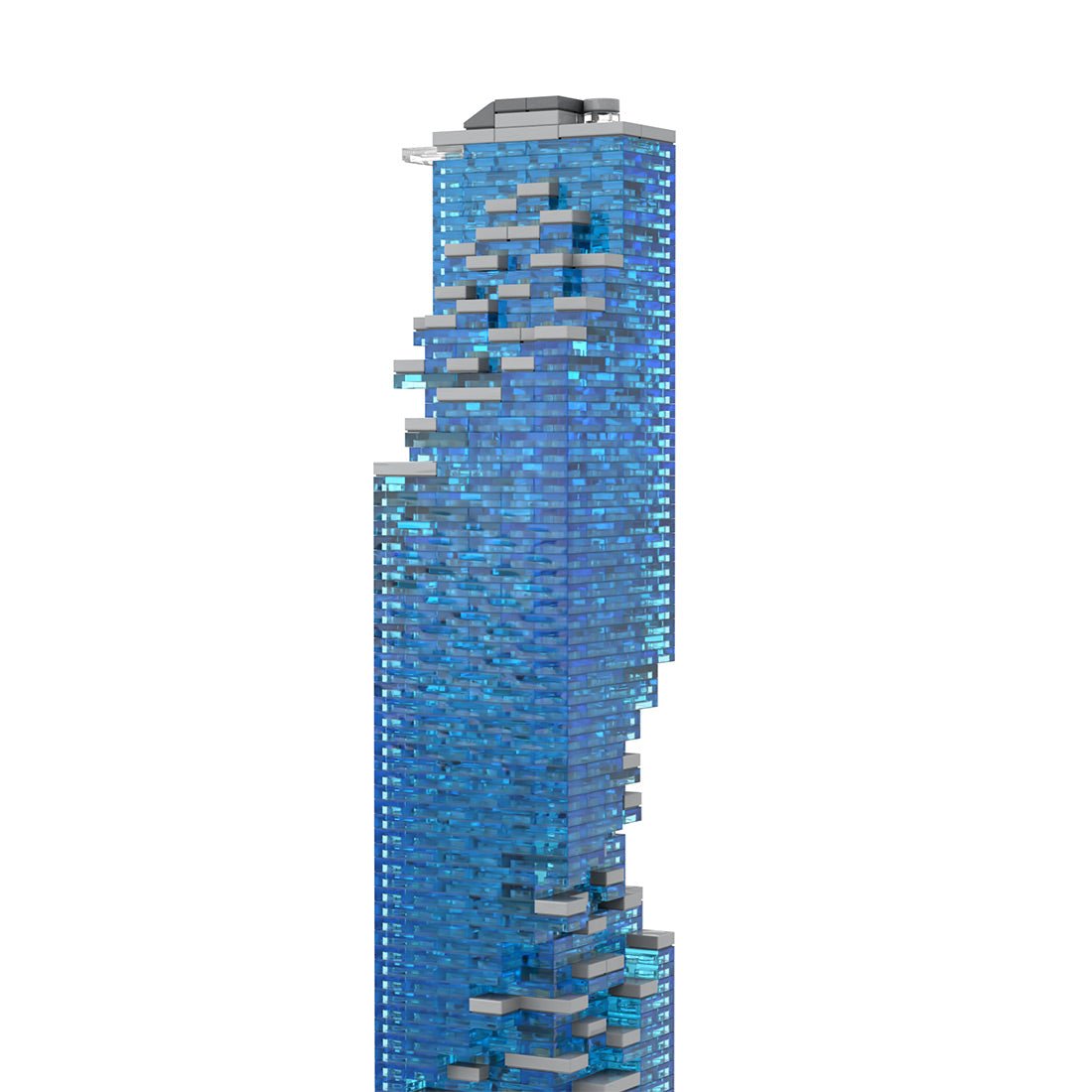 MOC - 174819 MahaNakhon 1:800 Scale Bangkok Klemmbausteine - LesDiy - Klemmbausteine
