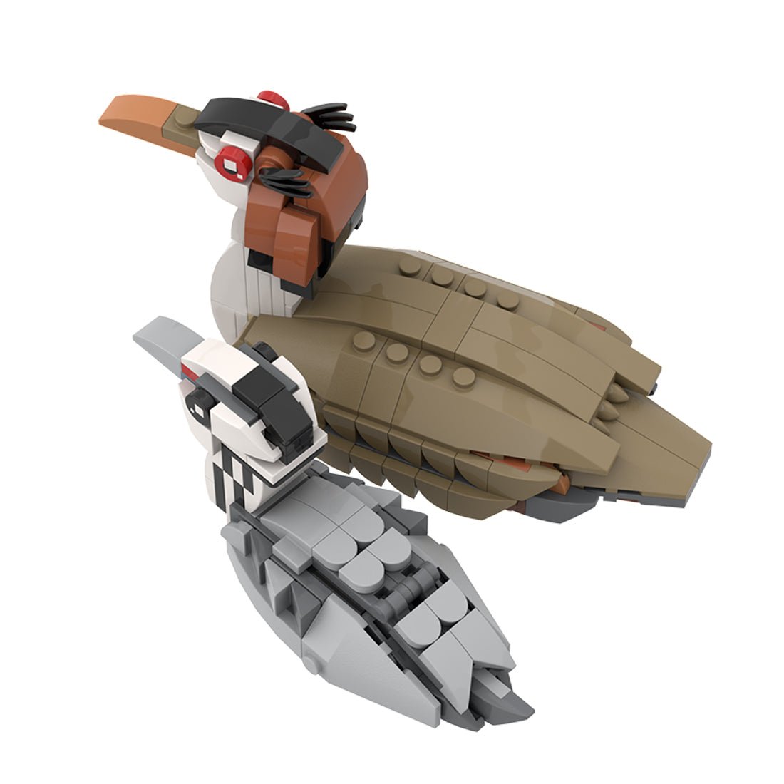 MOC - 175055 Great crested grebe and chick Klemmbausteine - LesDiy - Klemmbausteine