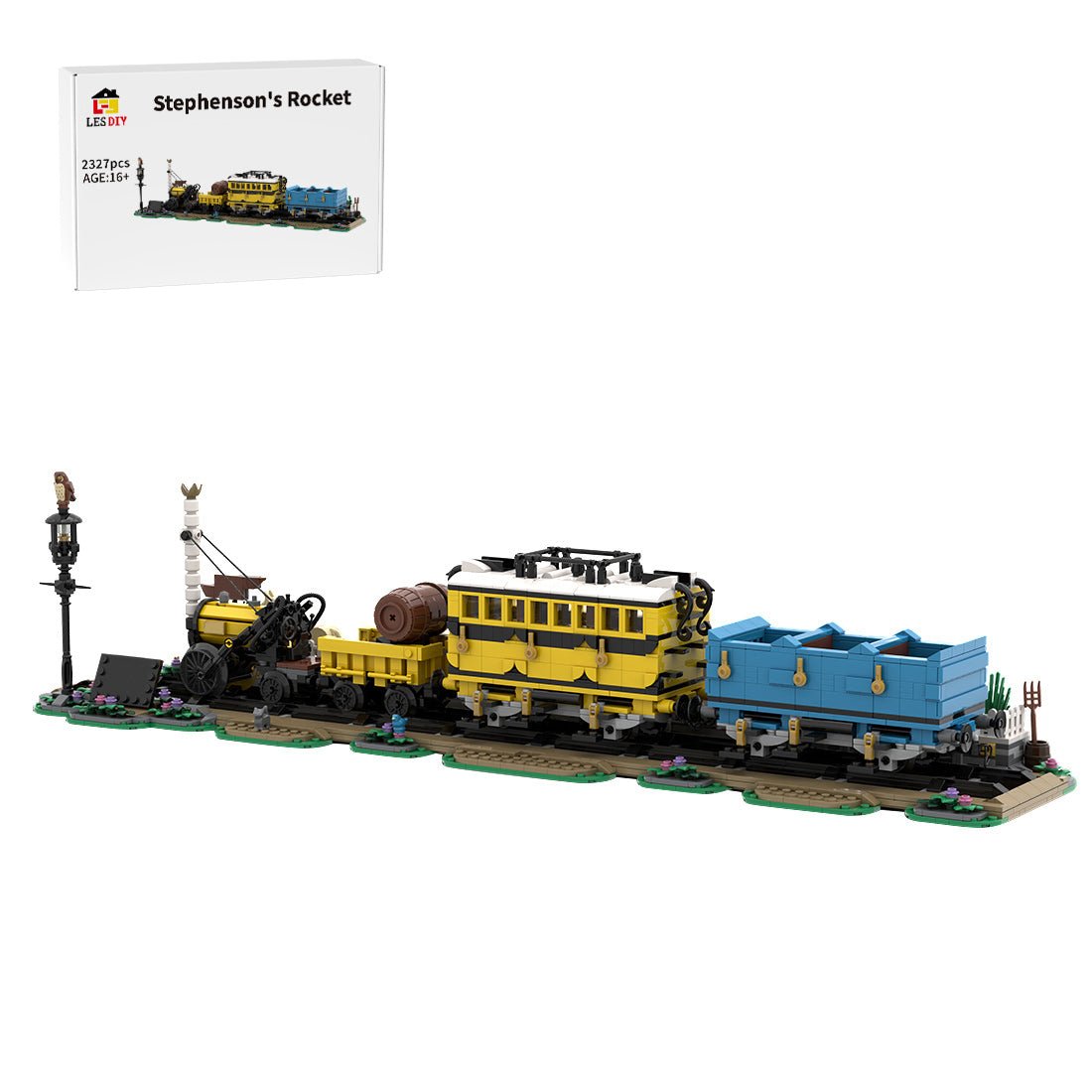 MOC - 176642 Stephenson's Rocket Klemmbausteine - LesDiy - Klemmbausteine