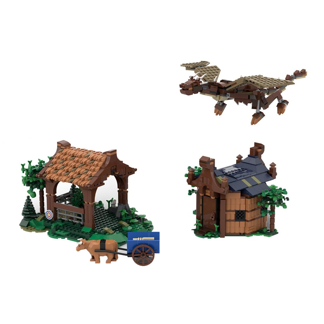 MOC - 176732 Medieval Castle Adventure - Dragon, Stables and Wizard's House Klemmbausteine - LesDiy - Klemmbausteine