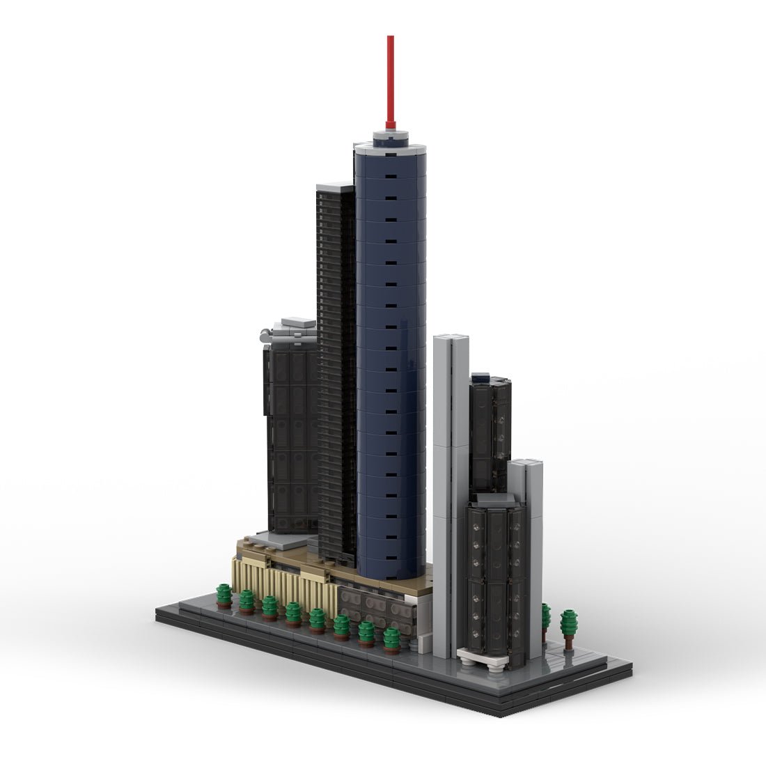 MOC - 176840 Garden Tower, Main Tower and Eurotheum, Frankfurt, Germany Klemmbausteine - LesDiy - Klemmbausteine