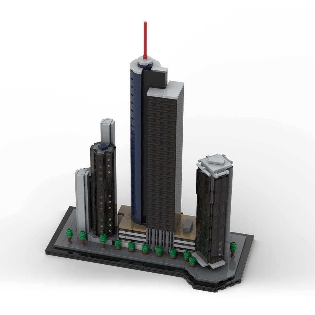 MOC - 176840 Garden Tower, Main Tower and Eurotheum, Frankfurt, Germany Klemmbausteine - LesDiy - Klemmbausteine