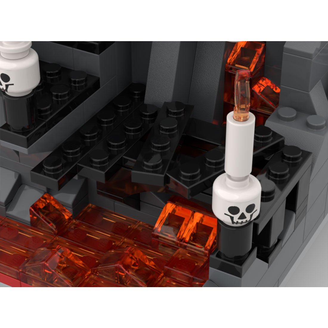 MOC - 176957 Fright Knights Volcanic Outpost Klemmbausteine - LesDiy - Klemmbausteine