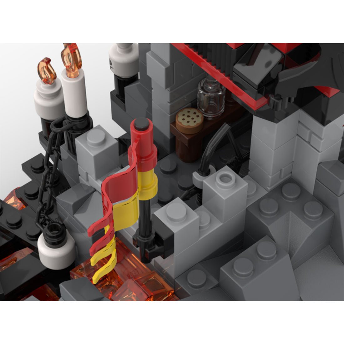 MOC - 176957 Fright Knights Volcanic Outpost Klemmbausteine - LesDiy - Klemmbausteine