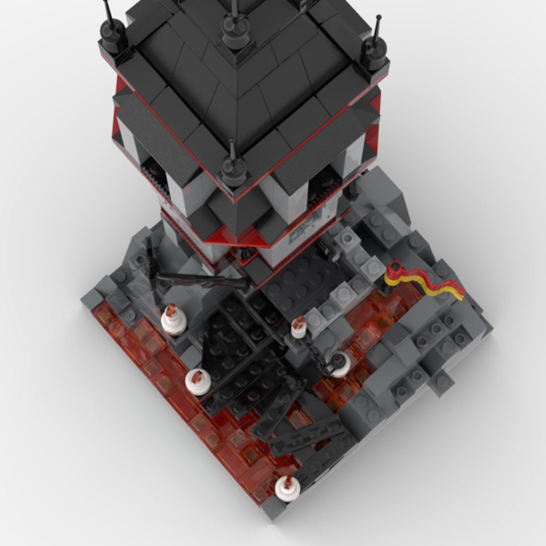 MOC - 176957 Fright Knights Volcanic Outpost Klemmbausteine - LesDiy - Klemmbausteine