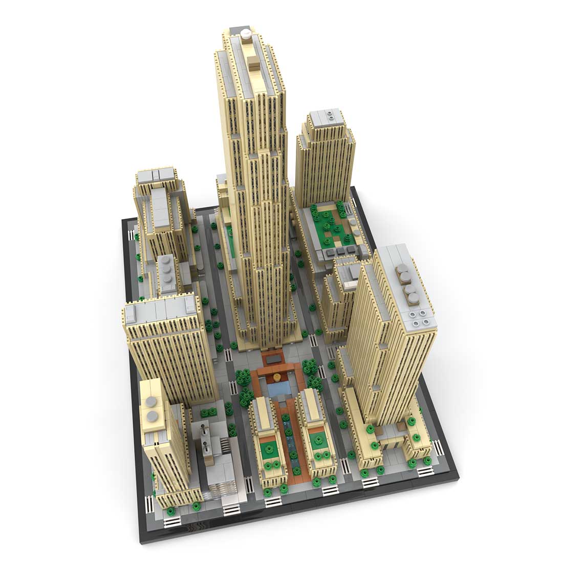 MOC - 178781 Rockefeller Center 1:800 Scale Klemmbausteine - LesDiy - Klemmbausteine