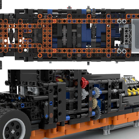 MOC - 179871 MACK T - 310 Achtzylindermotor 12 - Gang - Getriebe (dynamische Version)Klemmbausteine - LesDiy - Klemmbausteine