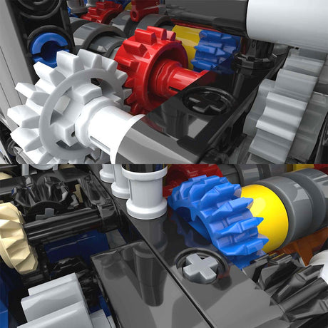 MOC - 179871 MACK T - 310 Achtzylindermotor 12 - Gang - Getriebe (dynamische Version)Klemmbausteine - LesDiy - Klemmbausteine