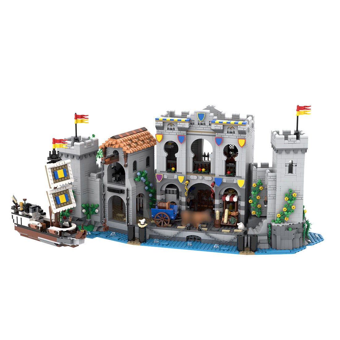 MOC - 180113 Fortified Port - 10305 Lion Knights' Castle Alternative Build Klemmbausteine - LesDiyproduct_type##