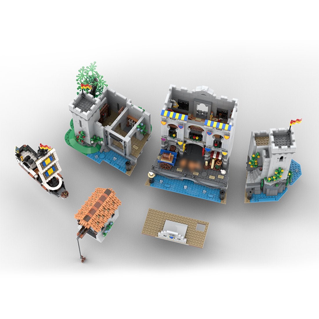 MOC - 180113 Fortified Port - 10305 Lion Knights' Castle Alternative Build Klemmbausteine - LesDiyproduct_type##