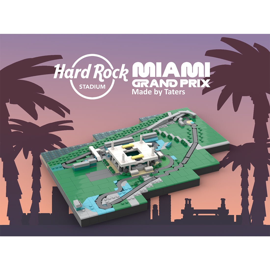 MOC - 180203 1/2000 Scale Hard Rock Stadium|F1 Miami Grand Prix Klemmbausteine - LesDiy - Klemmbausteine