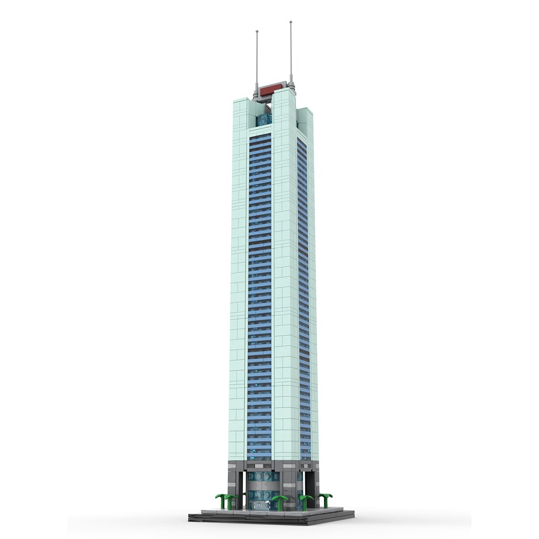 MOC - 181665 CITIC Plaza 1:800 Scale Klemmbausteine - LesDiy - Klemmbausteine