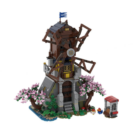 MOC - 182124 Medieval Forest Windmill Klemmbausteine - LesDiy - Klemmbausteine