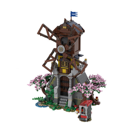 MOC - 182124 Medieval Forest Windmill Klemmbausteine - LesDiy - Klemmbausteine